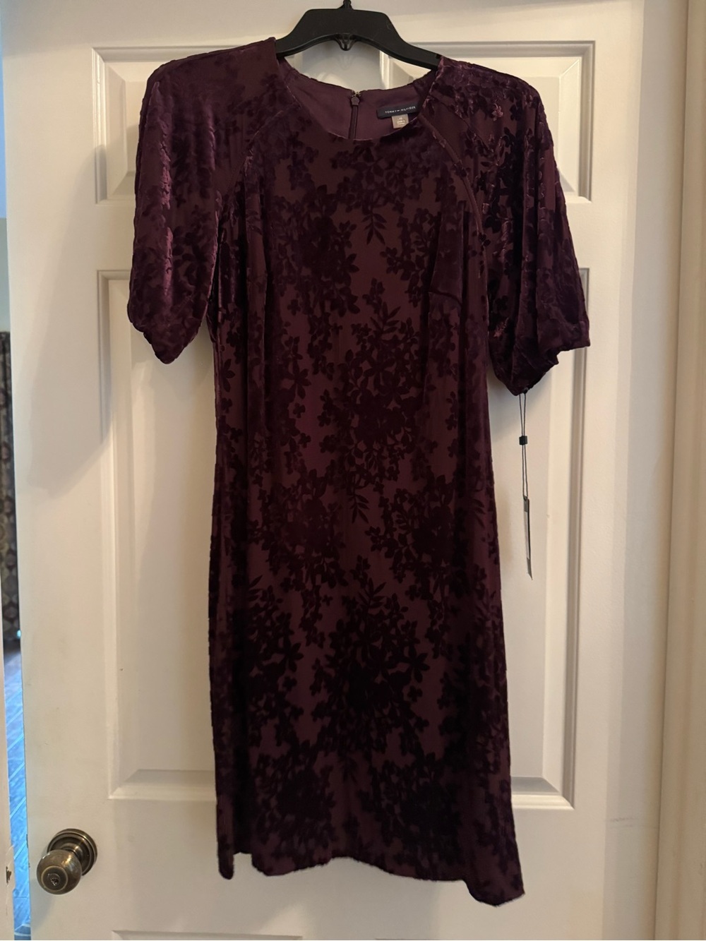 Chico's Floral Midi Dress in Purple Size Medium NWT